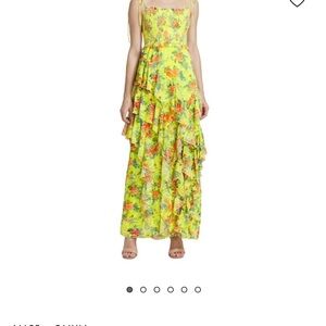 Alice + Olivia Jocelyn Tiered Ruffle Maxi Dress